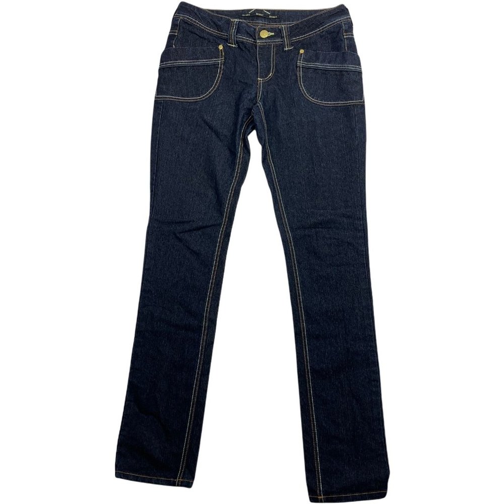 Rainbow Highway 7 Skinny Jeans 30" x 32" Gold Stretch Juniors